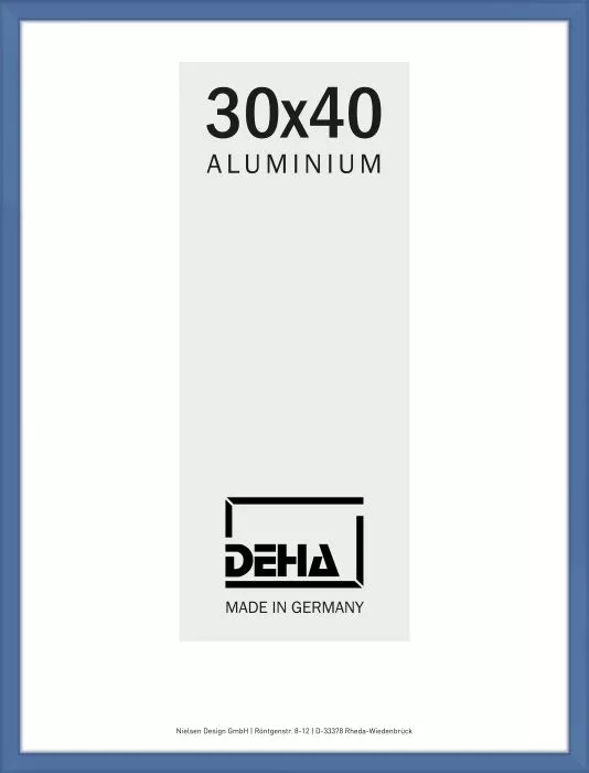 Alu-Bilderrahmen Duisburg Normalglas Enzianblau 18 x 24cm