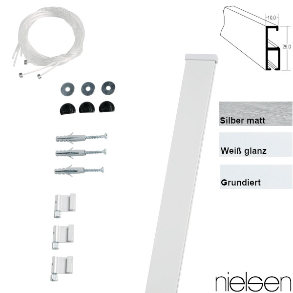 Nielsen Galerieschiene Profi 1,5m, incl. Zubehör Nielsen Galerieschiene Profi 1,5m, incl. Zubehör