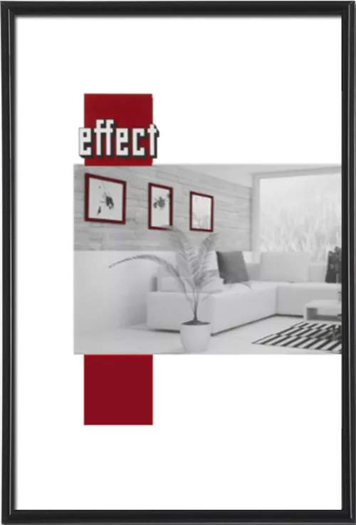 Kunststoff-Bilderrahmen "Art effect" Normalglas schwarz 25,0x35,0cm