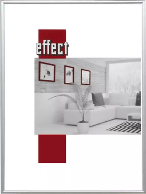 Kunststoff-Bilderrahmen "Art effect" Normalglas Silber matt 10,0x15,0cm
