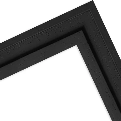 Schattenfugenrahmen Döbeln Schwarz, gemasert 20x20 Leerrahmen