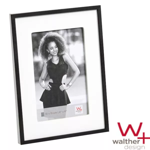 Portaitrahmen Friends, Schwarz mit weißer Einlage, 10x15cm