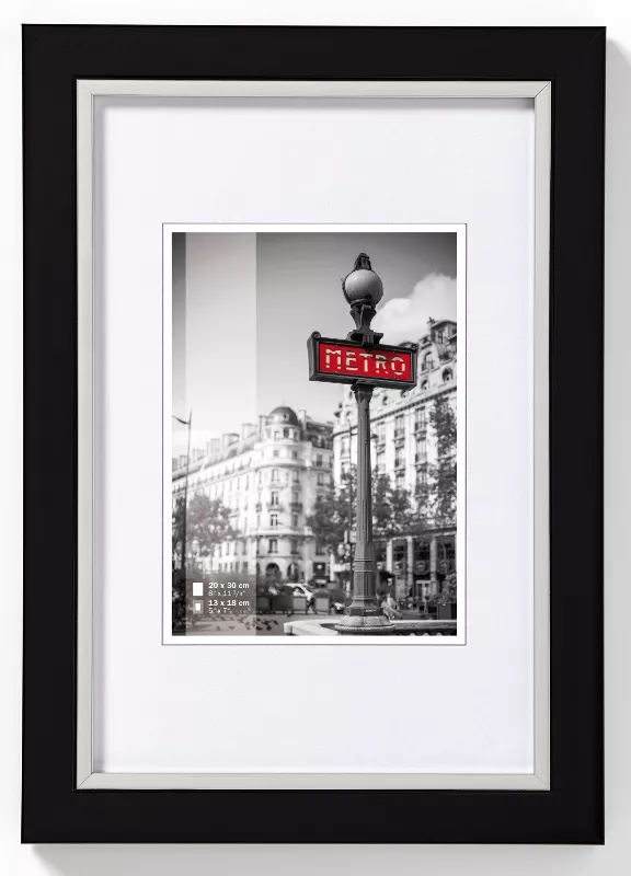 Kunststoffrahmen Metro 10,0x15,0cm Schwarz