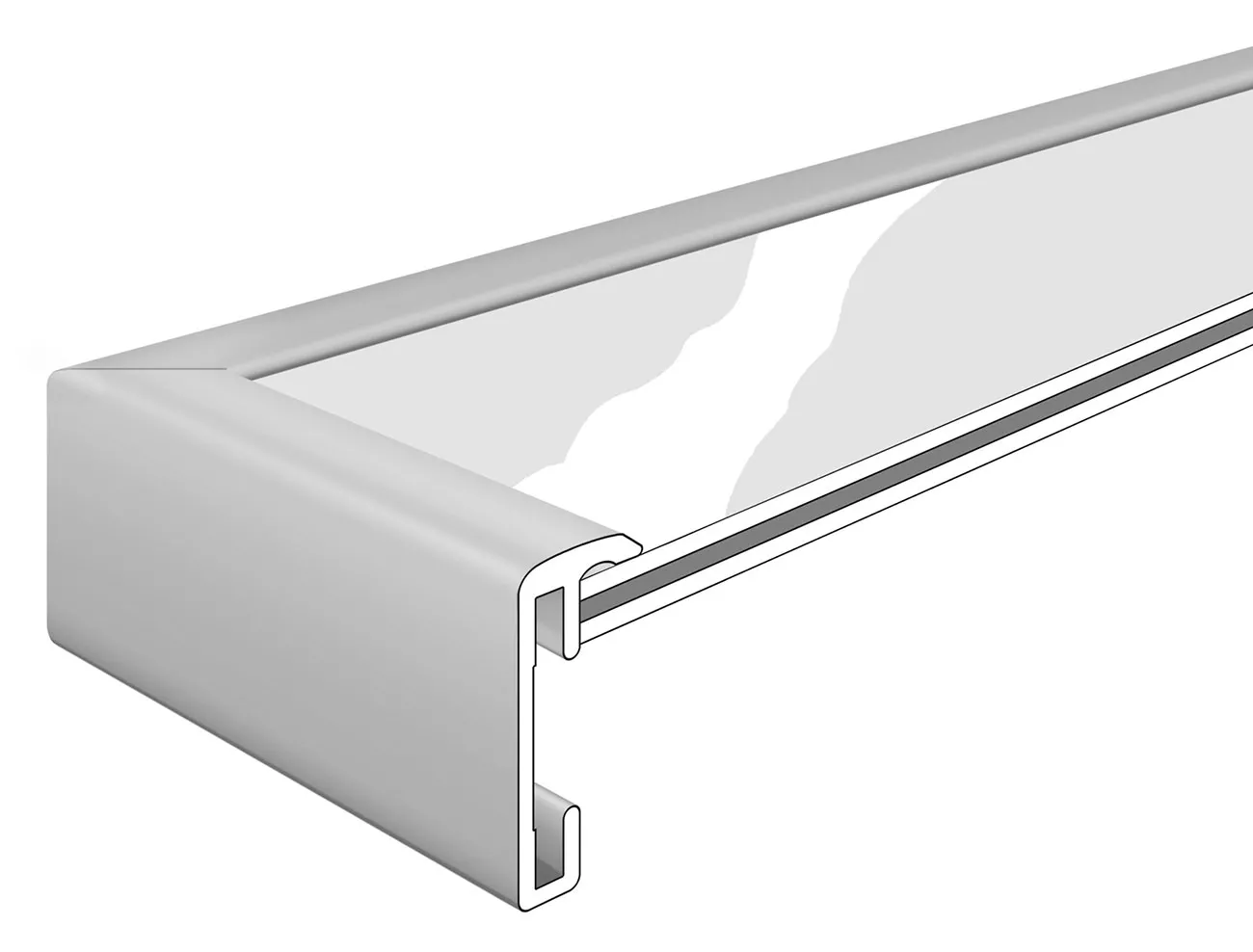 Wechselrahmen Accent Alu Pearl Mercury 10,0 x 15,0 cm