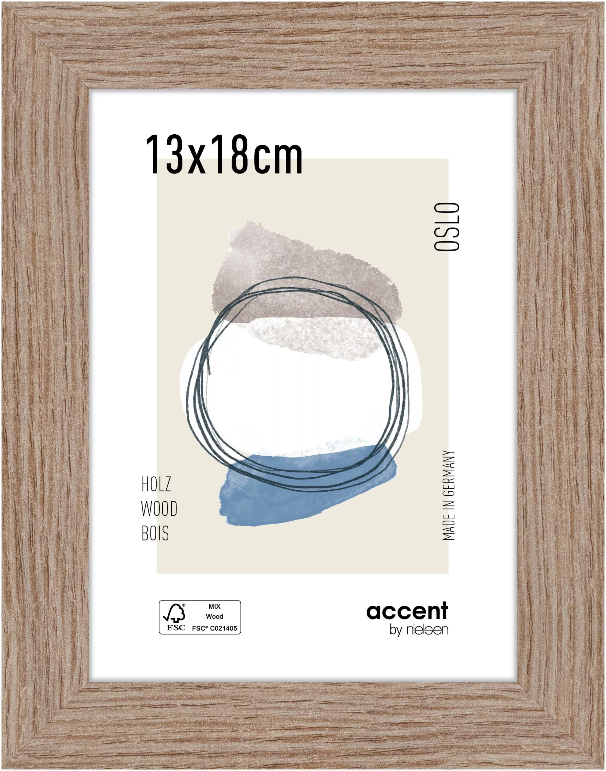 Holz Wechselrahmen Oslo 13,0 x 18,0 Eiche