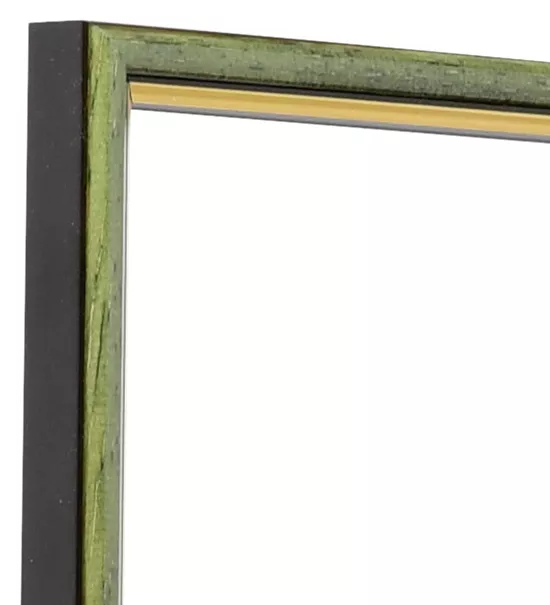 Holz-Bilderrahmen Heidelberg Normalglas grün/gold 9x13 cm