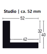 Schattenfugenrahmen Studio 52 nach Maß