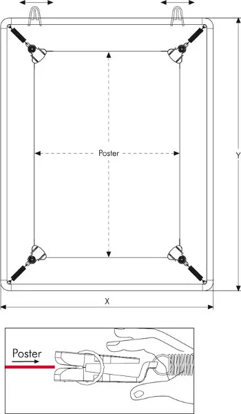 Spannrahmen X-Frame 24,2 x 32,9 cm / DIN A4