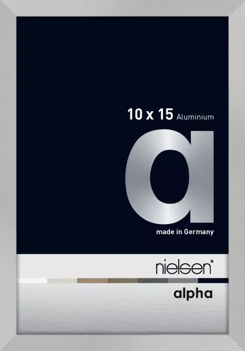 Alpha Alu Wechselrahmen Silber matt 10,0x15,0cm Normalglas