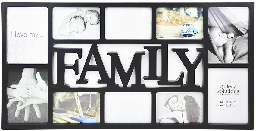 Collage Rahmen Family 10 Schwarz