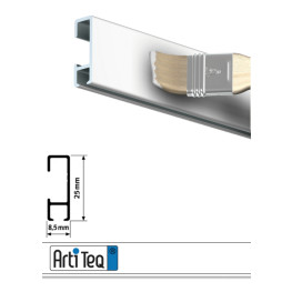 Bilderschiene Click Rail Weiß grundiert 200 cm