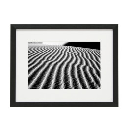 Gerahmtes Bild Sand Nr12 – Kunststoffrahmen Schwarz