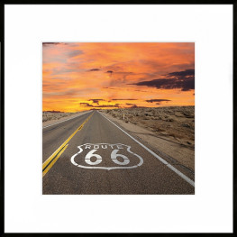 Nielsen Gerahmtes Bild „Route 66“ 50,0 x 50,0 cm
