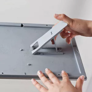 Klapprahmen Opti Frame Basic 21,0 x 29,7 cm / DIN A4 Silber Gehrung mit Aufsteller
