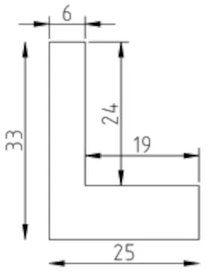 Schattenfugenrahmen Bruchsal Schwarz 20,0x30,0cm