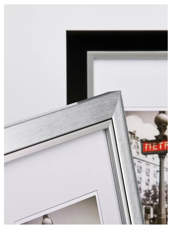 Kunststoffrahmen Metro 10,0x15,0cm Silber